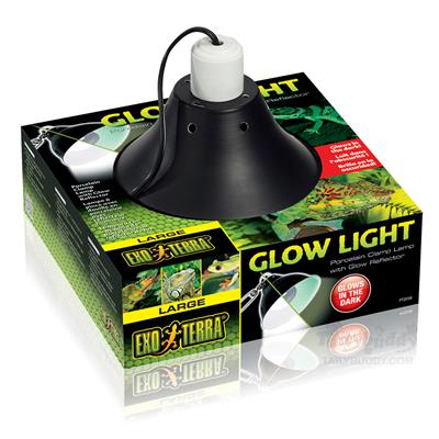 Exo Terra Glow Light โคมไฟเรืองแสง ใช้ได้ทั้งกลางวันและกลางคืน ประหยัดพลังงาน ขนาดใหญ่ 10นิ้ว (PT2056) (Large)